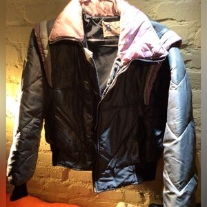 Vintage Blue and Pink Puffer Jacket